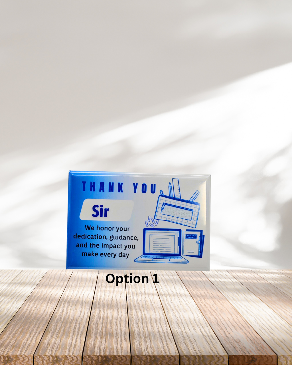 Teacher Appreciation Pre-set Metal Fridge Magnets (8x5.3cm only)