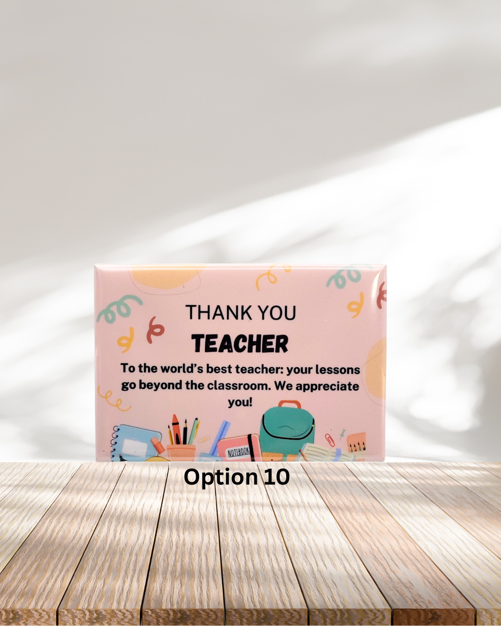 Teacher Appreciation Pre-set Metal Fridge Magnets (8x5.3cm only)