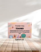 Teacher Appreciation Pre-set Metal Fridge Magnets (8x5.3cm only)