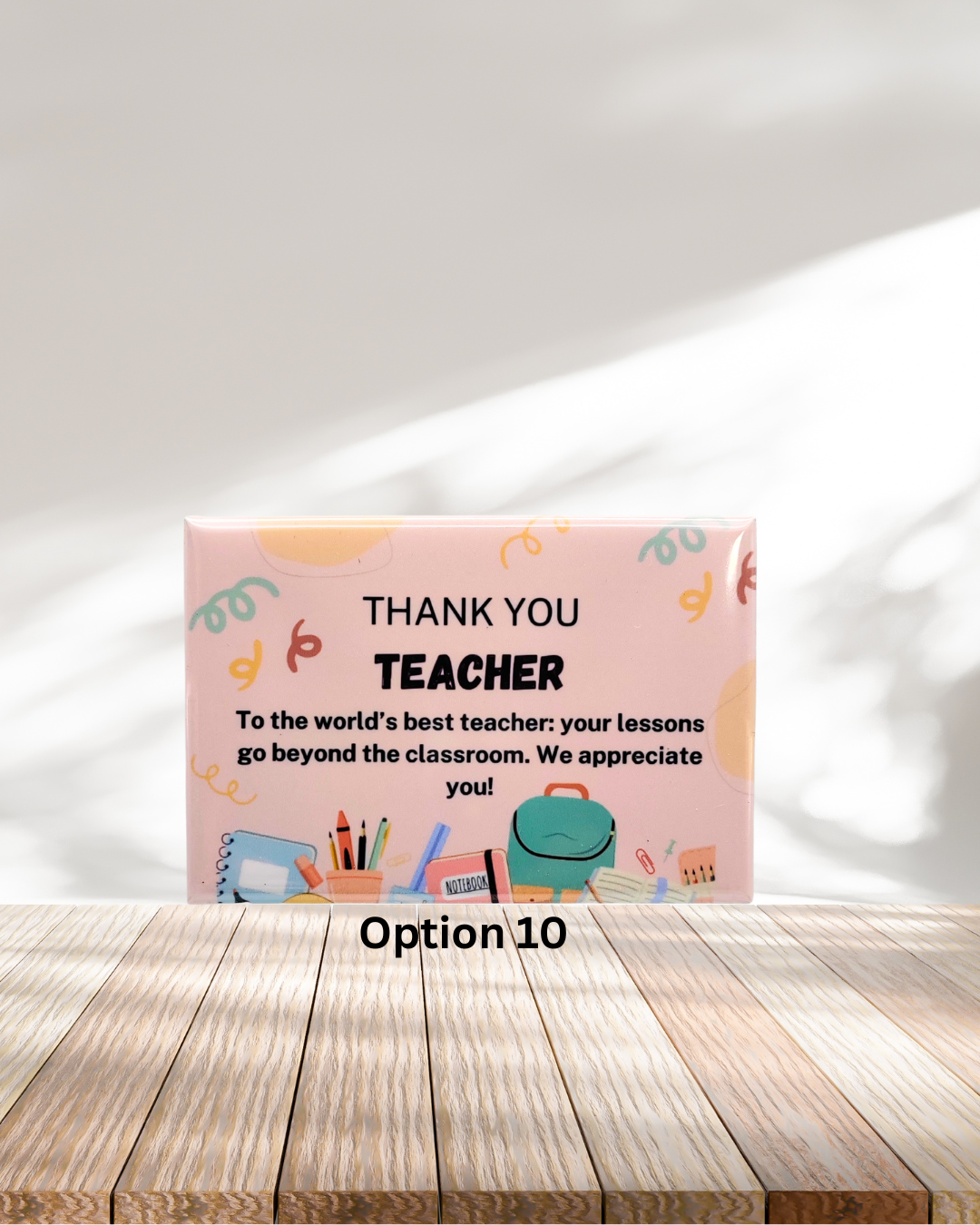 Teacher Appreciation Pre-set Metal Fridge Magnets (8x5.3cm only)