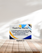 Teacher Appreciation Pre-set Metal Fridge Magnets (8x5.3cm only)