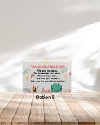 Teacher Appreciation Pre-set Metal Fridge Magnets (8x5.3cm only)