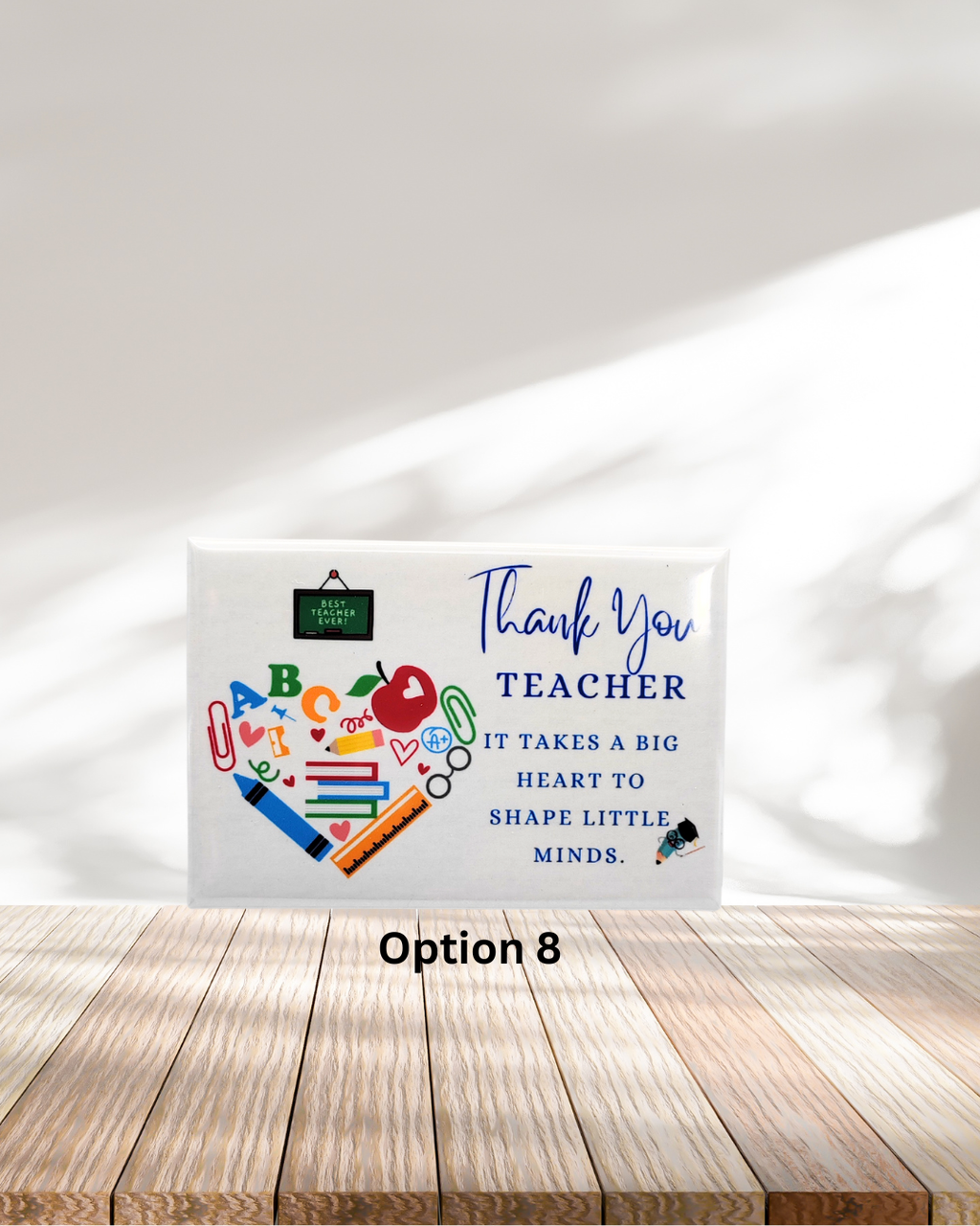 Teacher Appreciation Pre-set Metal Fridge Magnets (8x5.3cm only)